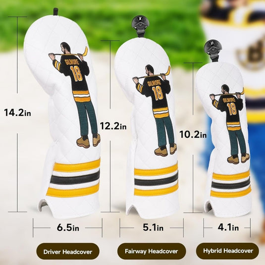 Golfclub beschermhoes met geborduurd filmpersonage van kunstleer – cartoon headcover – golfclub bescherming - happygetfit.com