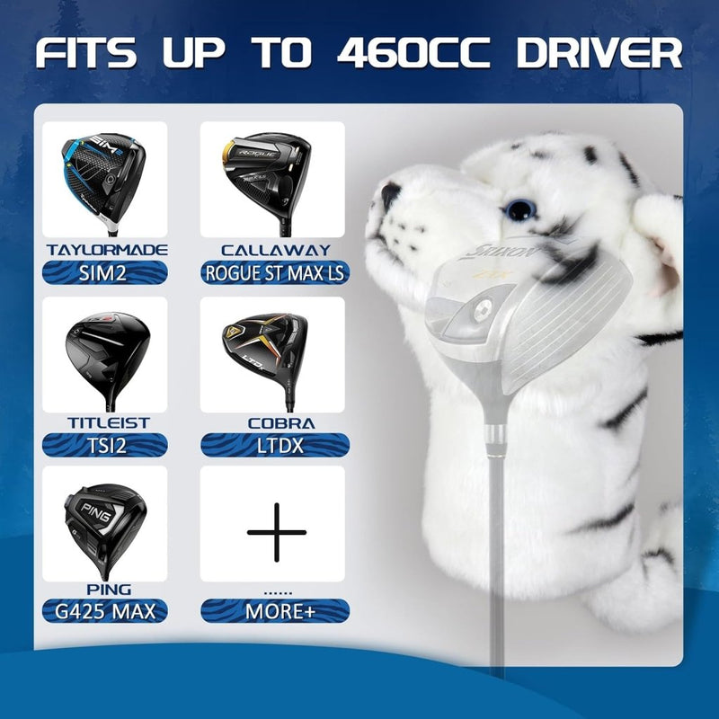 Carica l’immagine nel visualizzatore della galleria, Golfclub beschermhoes van katoen voor hybride golfclubs met klittenbandsluiting – hybrid headcover – golfbescherming - happygetfit.com
