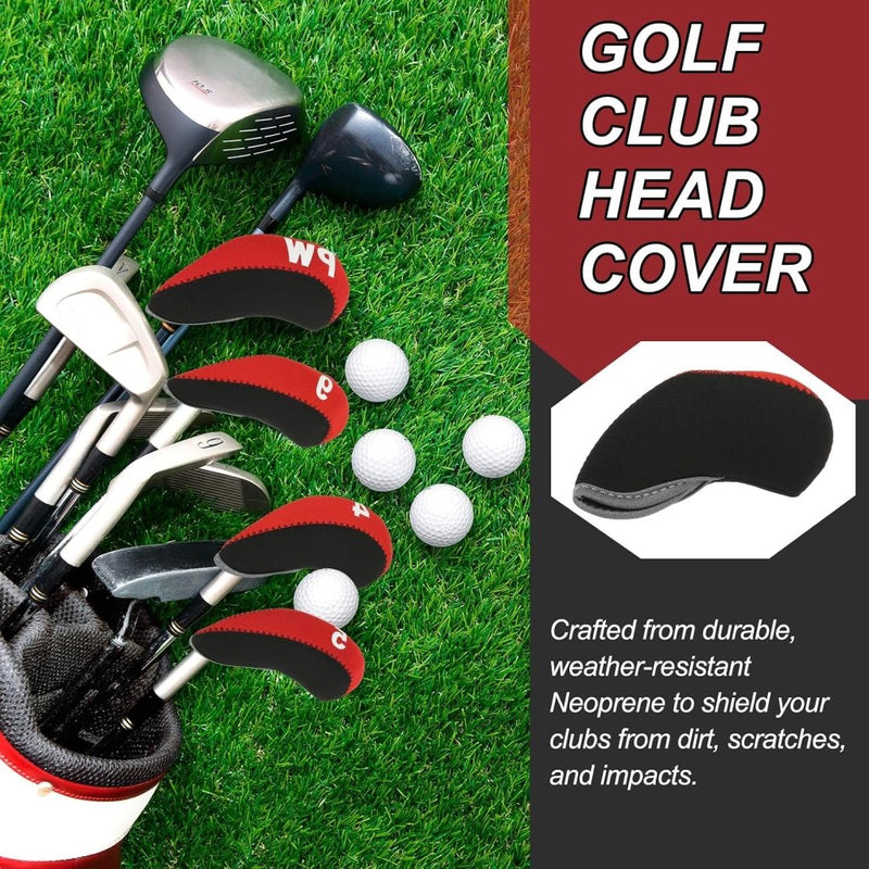 Chargez l'image dans la visionneuse de la galerie, Golfclub ijzerhoezen 10 stuks van neopreen lichtblauw – genummerde headcovers – golf accessoires - happygetfit.com
