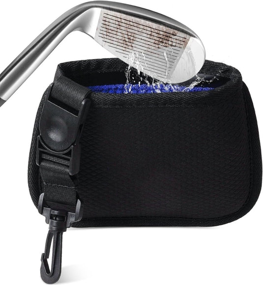 Golfclub reinigingszak met waterdichte binnenlaag en afneembare clip – golfbalreiniger – golfonderhoud - happygetfit.com