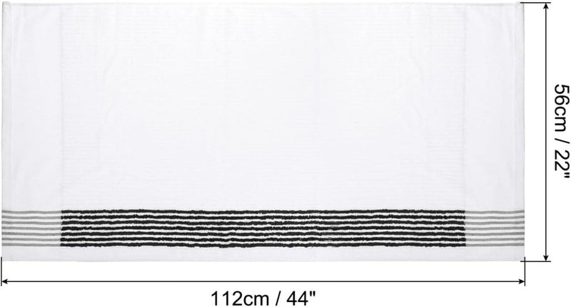 Laad afbeelding in Galerijviewer, Golfhanddoek 112 x 56 cm van katoen wit-zwart – absorberende caddy handdoek – golf accessoires - happygetfit.com
