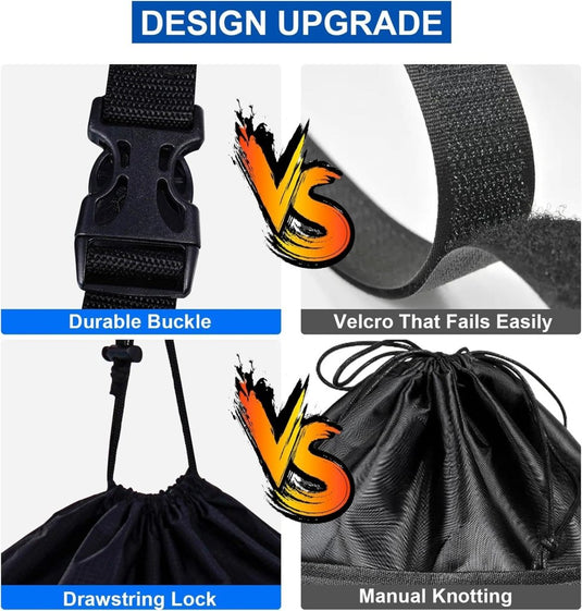 Golfkar opbergtas van stevig polyester met gaas en verstelbare bevestigingsriemen – golfkar organizer – golfopslag - happygetfit.com