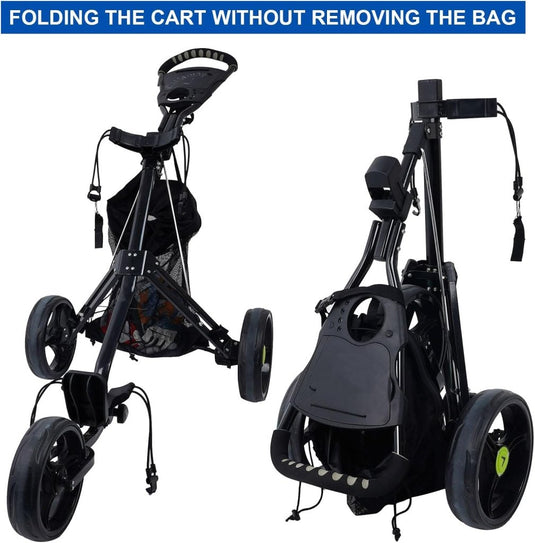 Golfkar opbergtas van stevig polyester met gaas en verstelbare bevestigingsriemen – golfkar organizer – golfopslag - happygetfit.com
