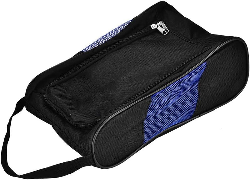 Carica l’immagine nel visualizzatore della galleria, Golfschoenentas van nylon met ventilatiegaas en dubbele ritssluiting – schoenentas – sporttas accessoires - happygetfit.com
