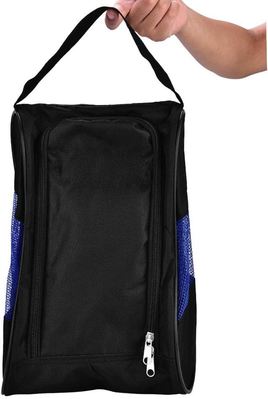 Golfschoenentas van nylon met ventilatiegaas en dubbele ritssluiting – schoenentas – sporttas accessoires - happygetfit.com