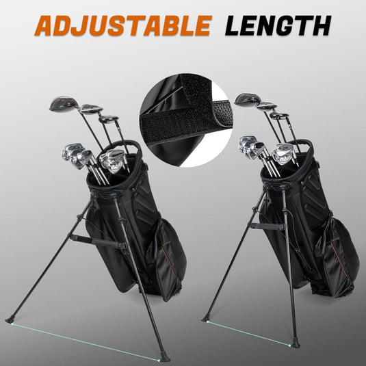 Golftas stabilisatieband van leer met verstelbaar klittenband voor standaardpoten – golftas bevestiging – standbag accessoires - happygetfit.com
