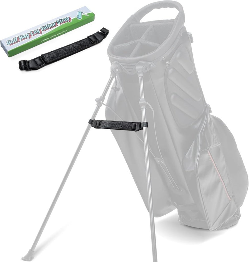 Chargez l'image dans la visionneuse de la galerie, Golftas stabilisatieband van leer met verstelbaar klittenband voor standaardpoten – golftas bevestiging – standbag accessoires - happygetfit.com
