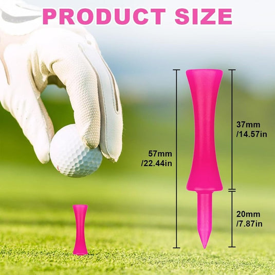 Golftees 84 stuks van stevig kunststof in 7 verschillende hoogtes van 25 tot 70 mm – golfpinnetjes – afslagtraining - happygetfit.com