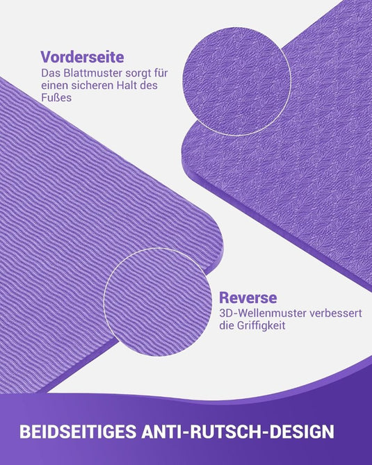 Good Nite Yogamat, Gymnastiek, Pilates Oefenmat voor vrouwen, antislip, dik 6 mm met draagriem, Tpe, 183 x 61 x 0,6 cm - happygetfit.com