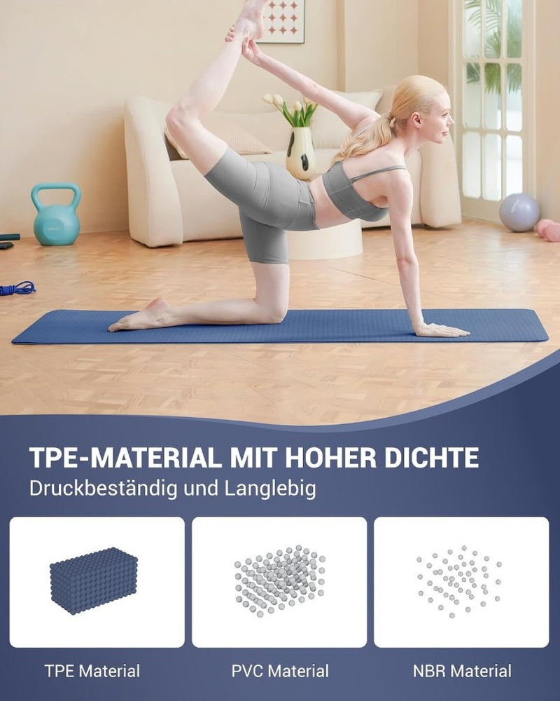 Load image into Gallery viewer, Good Nite Yogamat, Gymnastiek, Pilates Oefenmat voor vrouwen, antislip, dik 6 mm met draagriem, Tpe, 183 x 61 x 0,6 cm - happygetfit.com
