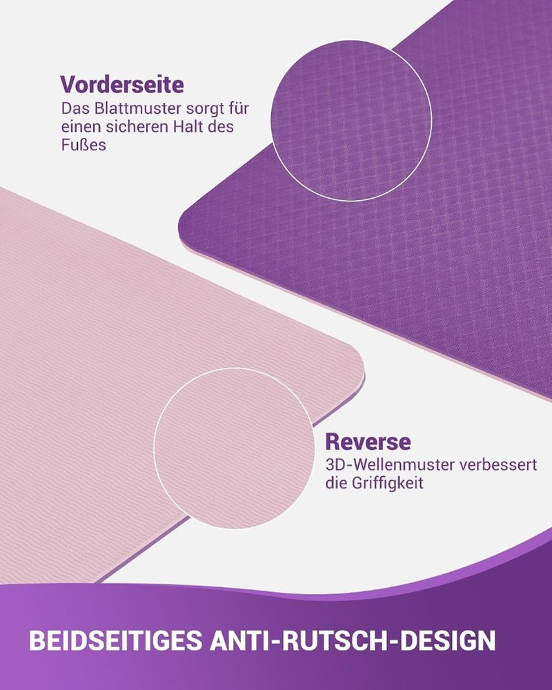 Load image into Gallery viewer, Good Nite Yogamat, Gymnastiek, Pilates Oefenmat voor vrouwen, antislip, dik 6 mm met draagriem, Tpe, 183 x 61 x 0,6 cm - happygetfit.com
