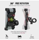 Laad afbeelding in Galerijviewer, Grefay Bike Phone Holder, Motorcycle Phone Holder with Handlebar Clamp for Bicycle, Suitable with iPhone 16 15 14 Pro Max Plus/13 12 11 Pro Max Mini, XS XR X, SE/3.5-6.5 Inch Smartphone, 360 Rotatable - happygetfit.com
