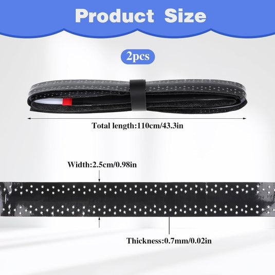 Gripband set 2 stuks zwart voor rackets - happygetfit.com