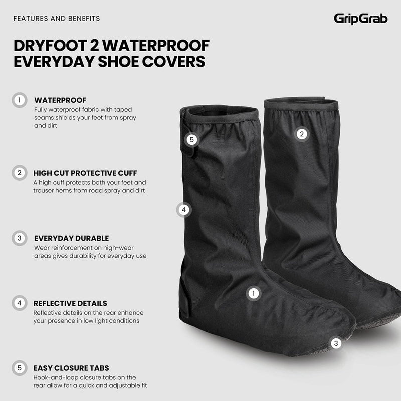 Laad afbeelding in Galerijviewer, GripGrab Dryfoot 2 Cycling Shoe Covers Waterproof Rain Overshoes - happygetfit.com
