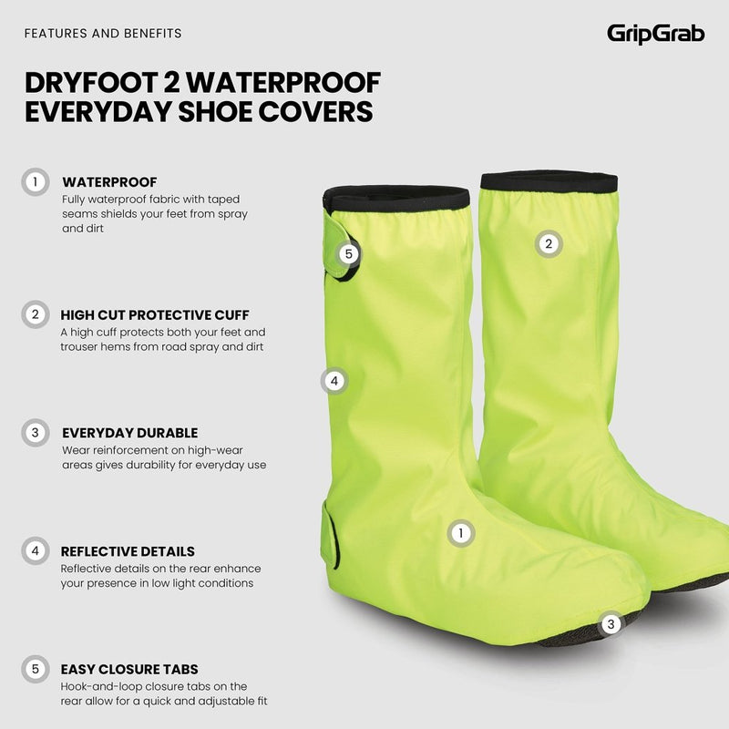 Laad afbeelding in Galerijviewer, GripGrab Dryfoot 2 Cycling Shoe Covers Waterproof Rain Overshoes - happygetfit.com
