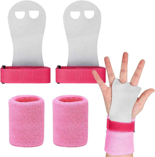 Griphandschoenen voor kinderen turnen maat M roze - happygetfit.com