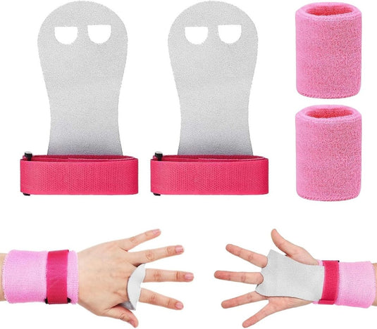 Griphandschoenen voor kinderen turnen maat M roze - happygetfit.com