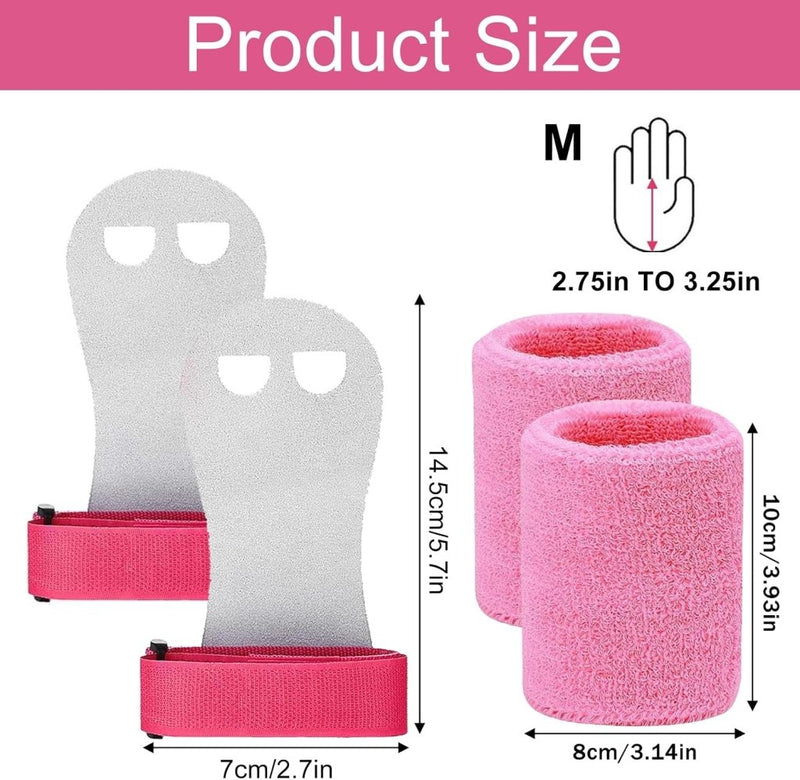 Chargez l'image dans la visionneuse de la galerie, Griphandschoenen voor kinderen turnen maat M roze - happygetfit.com
