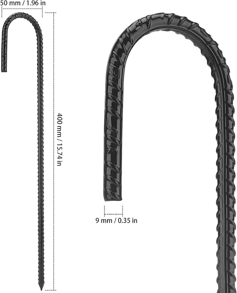 Carica immagine in Galleria Viewer, Grondankers 10 stuks 40 cm met J-haak van staal – trampoline haringen – stormankers - happygetfit.com
