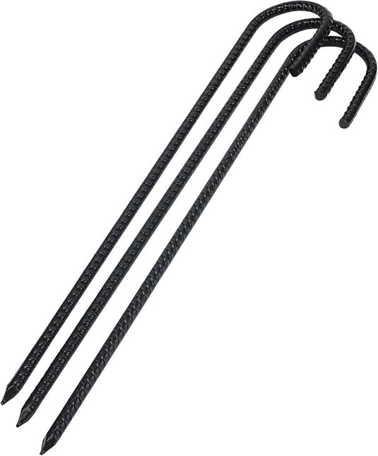 Grondankers 10 stuks 40 cm met J-haak van staal – trampoline haringen – stormankers - happygetfit.com