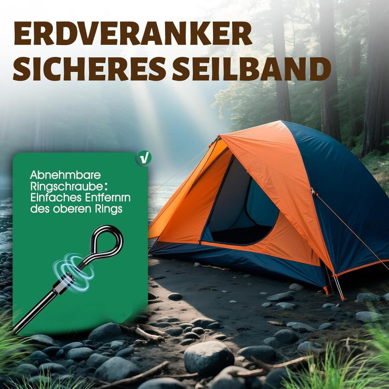 Carica immagine in Galleria Viewer, Grondankers 4 stuks 61 cm heavy duty met booradapter – trampoline ankers – stormankers - happygetfit.com
