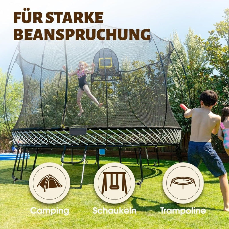 Carica immagine in Galleria Viewer, Grondankers 4 stuks 61 cm heavy duty met booradapter – trampoline ankers – stormankers - happygetfit.com

