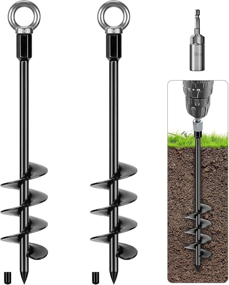 Carica immagine in Galleria Viewer, Grondankers 6 stuks 47 cm heavy duty met vaste ring – trampoline ankers – stormankers - happygetfit.com
