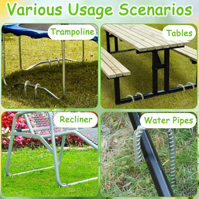 Carica immagine in Galleria Viewer, Grondankers 8 stuks 30 cm met J-haak van verzinkt staal – trampoline haringen – stormankers - happygetfit.com
