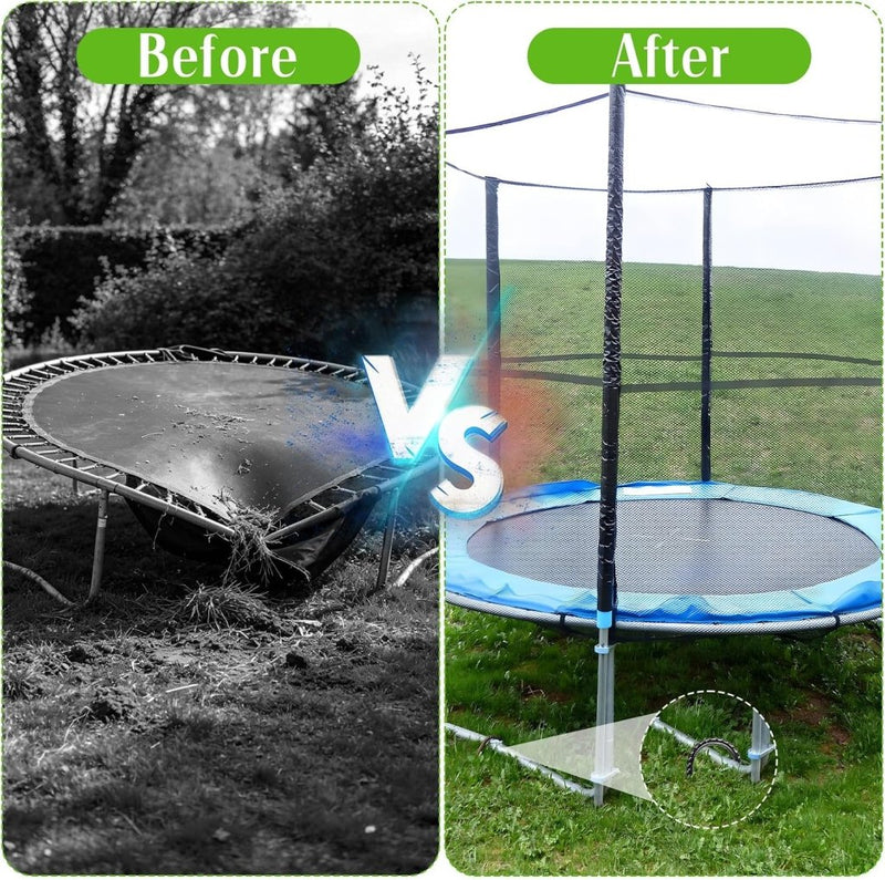 Laden Sie das Bild in Galerie -Viewer, Grondankers 8 stuks 30 cm U-vorm van verzinkt staal – trampoline ankers – stormbeveiliging - happygetfit.com
