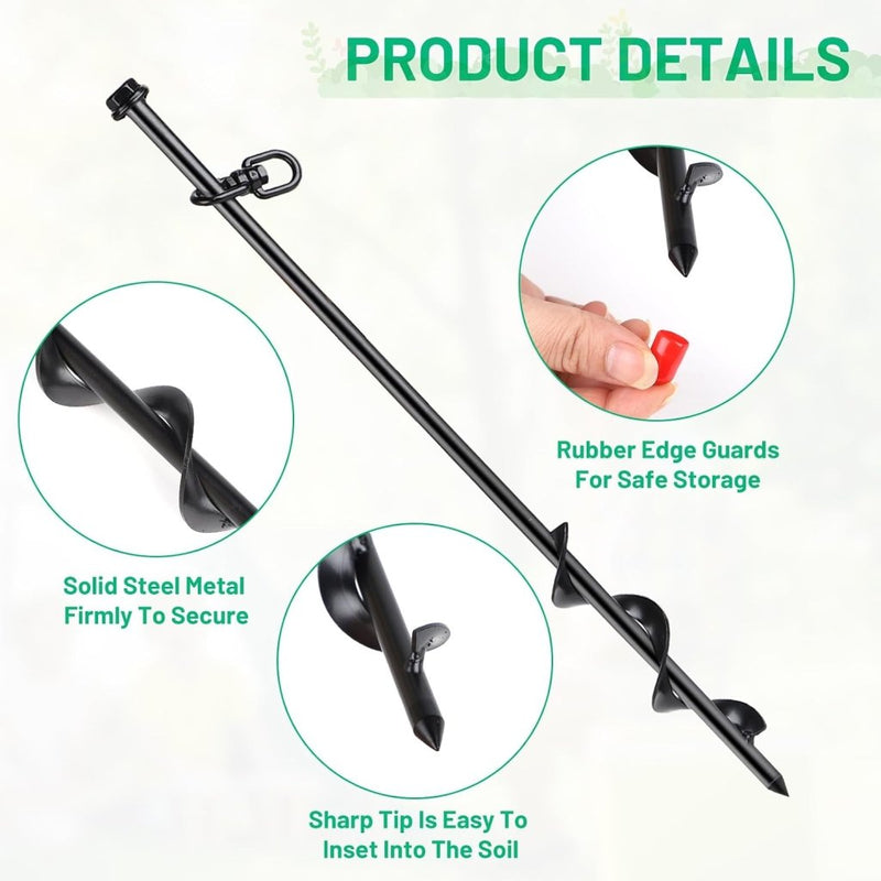 Carica immagine in Galleria Viewer, Grondankers 8 stuks 40 cm met booradapter en opbergtas – trampoline ankers – stormankers - happygetfit.com

