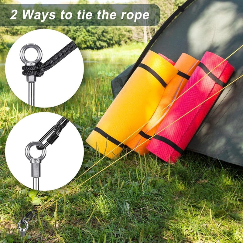 Carica immagine in Galleria Viewer, Grondankers 8 stuks heavy duty van staal – trampoline haringen – stormankers - happygetfit.com
