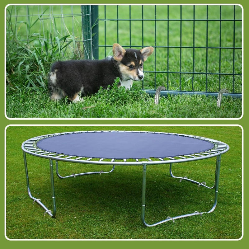 Laad afbeelding in Galerijviewer, Grondpennen 6 stuks 30 cm van verzinkt staal met J-haak – trampoline ankers – grondankers - happygetfit.com
