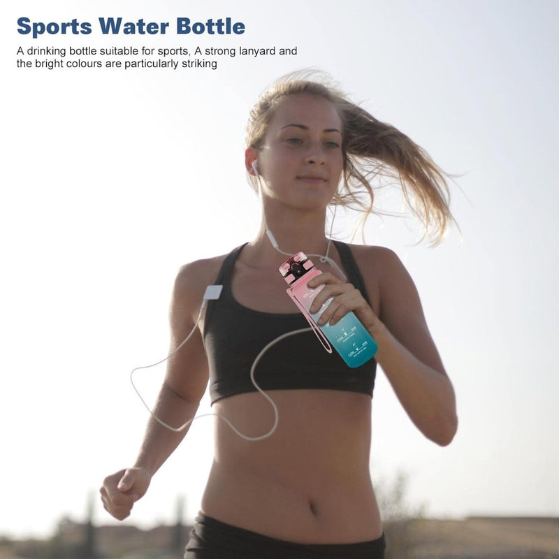 Load image into Gallery viewer, Grsta 1 Litre BPA Free Tritan Water Bottle - Flip Top, Lanyard Strap - School, Gym, Yoga, Travel, Outdoor - happygetfit.com
