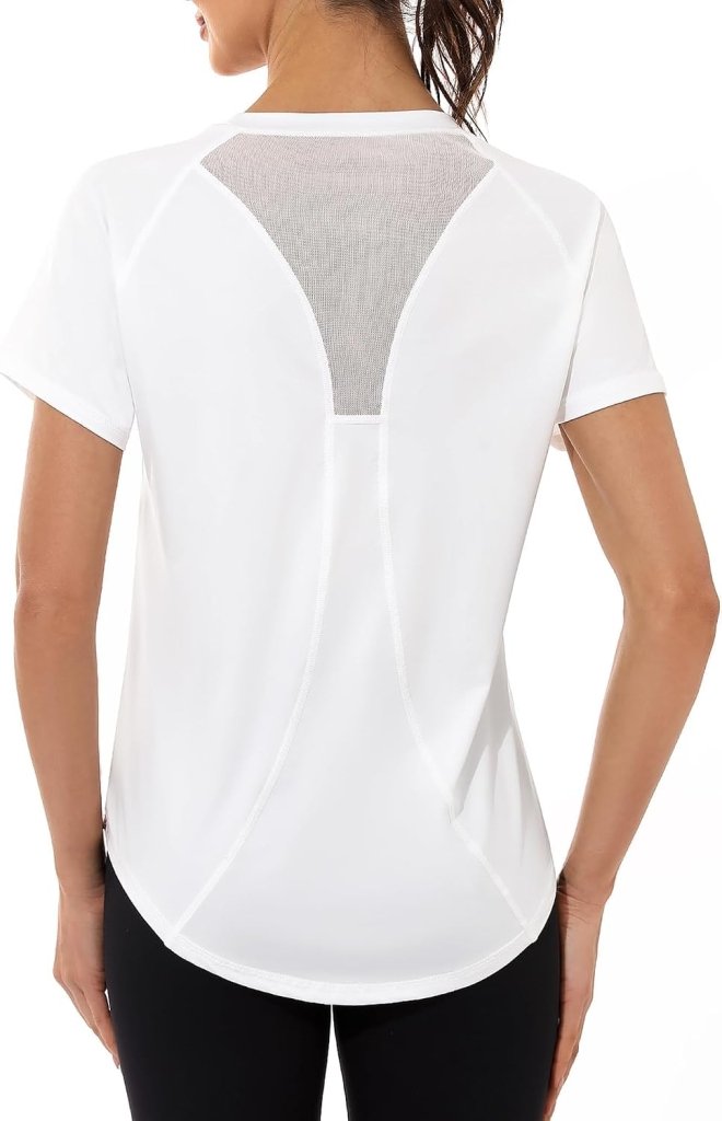 Load image into Gallery viewer, Gyabnw Sportshirt dames T-shirts dames korte mouwen elastisch shirt gym dames rug ademend mesh top fitness yoga hardlopen dans - happygetfit.com
