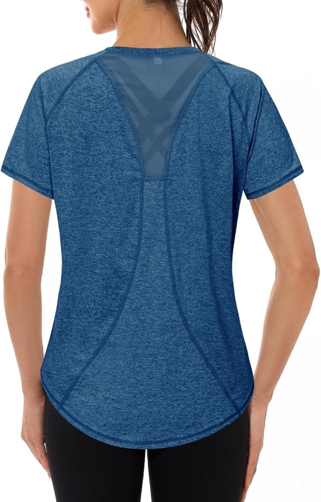 Load image into Gallery viewer, Gyabnw Sportshirt dames T-shirts dames korte mouwen elastisch shirt gym dames rug ademend mesh top fitness yoga hardlopen dans - happygetfit.com
