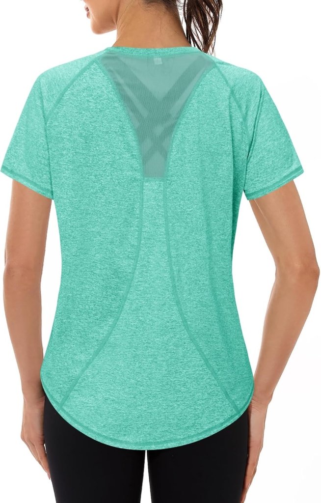 Load image into Gallery viewer, Gyabnw Sportshirt dames T-shirts dames korte mouwen elastisch shirt gym dames rug ademend mesh top fitness yoga hardlopen dans - happygetfit.com
