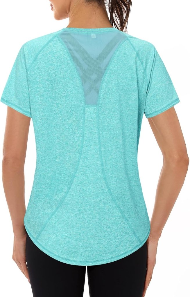 Load image into Gallery viewer, Gyabnw Sportshirt dames T-shirts dames korte mouwen elastisch shirt gym dames rug ademend mesh top fitness yoga hardlopen dans - happygetfit.com
