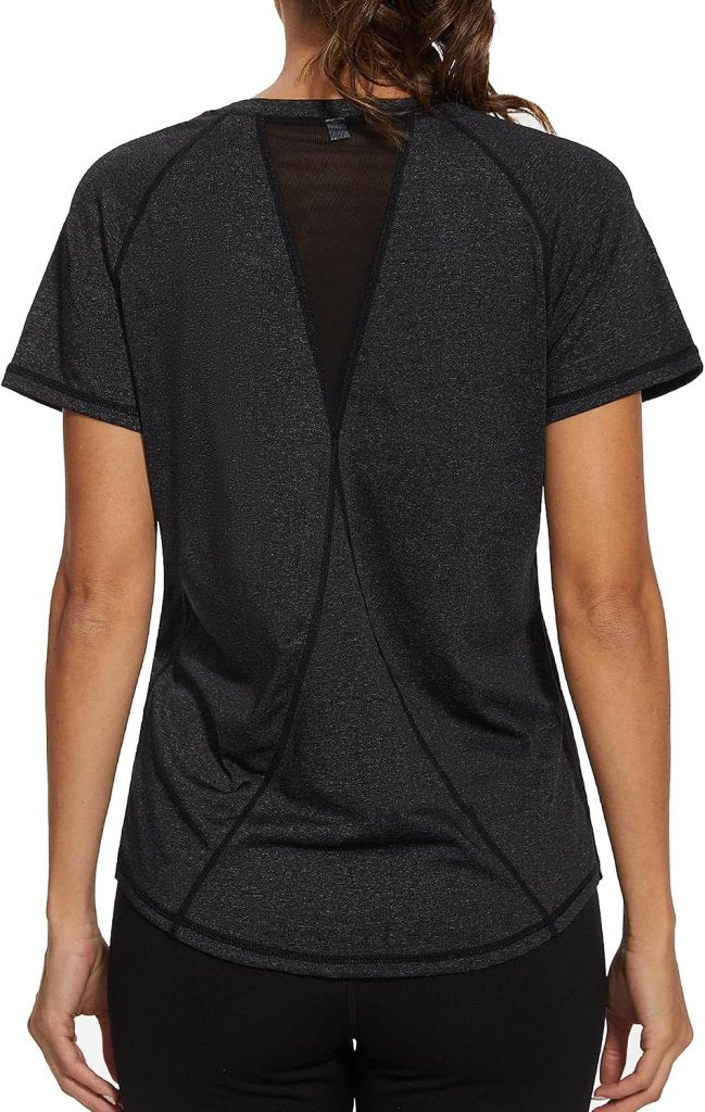 Load image into Gallery viewer, Gyabnw Sportshirt dames T-shirts dames korte mouwen elastisch shirt gym dames rug ademend mesh top fitness yoga hardlopen dans - happygetfit.com
