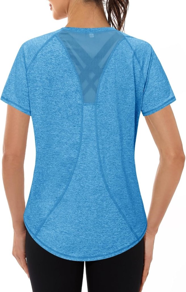 Load image into Gallery viewer, Gyabnw Sportshirt dames T-shirts dames korte mouwen elastisch shirt gym dames rug ademend mesh top fitness yoga hardlopen dans - happygetfit.com
