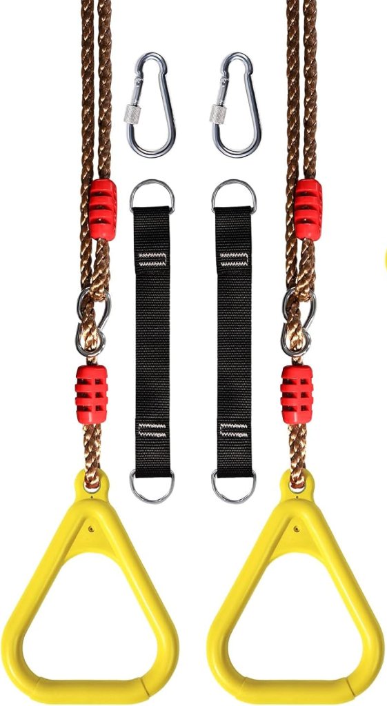 Laden Sie das Bild in Galerie -Viewer, Gymnastiekringen 2 stuks met verstelbare touwen 120-200 cm tot 120 kg – klimringen – schommel accessoires - happygetfit.com
