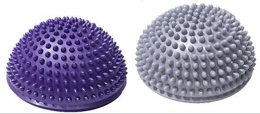 Halfronde balans- en massageballen set van 3 zwart - happygetfit.com