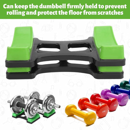 Halterhouders set van 2 groen voor dumbbells - happygetfit.com
