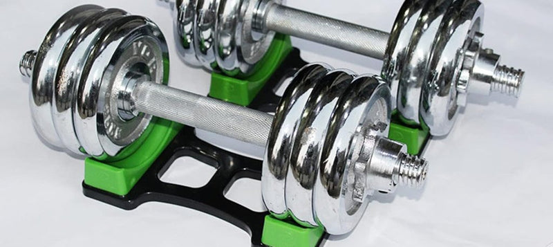 Chargez l'image dans la visionneuse de la galerie, Halterhouders set van 2 groen voor dumbbells - happygetfit.com
