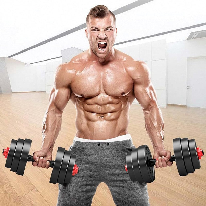 Load image into Gallery viewer, Halterset, gewichten, verstelbare halterstang, halterset, korte halters, lange halter, 10/15/20/30 kg, lange halters voor mannen en vrouwen, krachttraining - happygetfit.com
