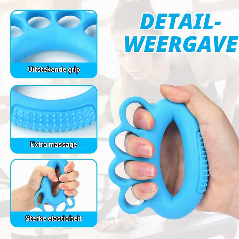 Bild im Galerie-Viewer laden, Handtrainer gripballen 4 stuks van elastisch rubber met verschillende weerstandsniveaus – handkrachttraining – stressballen - happygetfit.com
