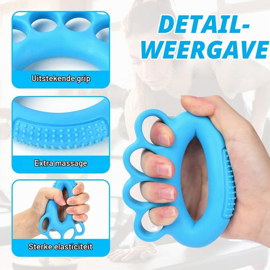 Handtrainer gripballen 4 stuks van elastisch rubber met verschillende weerstandsniveaus – handkrachttraining – stressballen - happygetfit.com