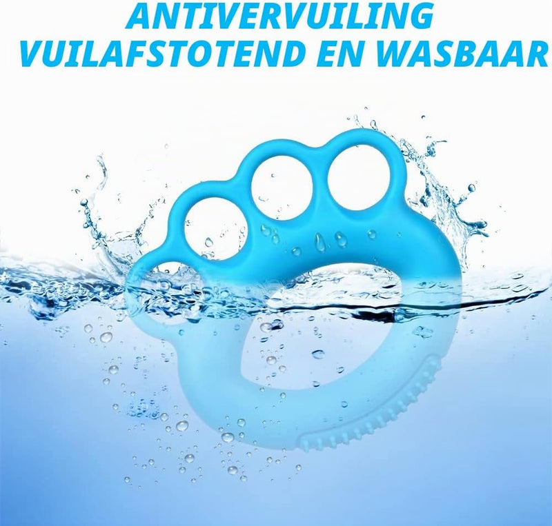 Bild im Galerie-Viewer laden, Handtrainer gripballen 4 stuks van elastisch rubber met verschillende weerstandsniveaus – handkrachttraining – stressballen - happygetfit.com
