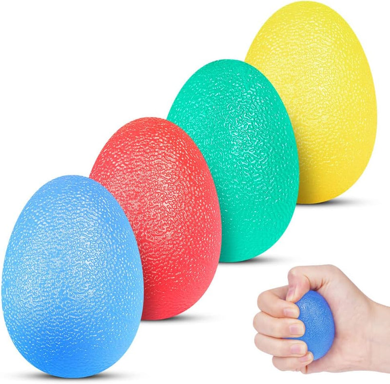 Bild im Galerie-Viewer laden, Handtrainer gripballen 4 stuks van elastisch rubber met verschillende weerstandsniveaus – handkrachttraining – stressballen - happygetfit.com
