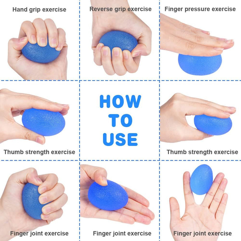 Bild im Galerie-Viewer laden, Handtrainer gripballen 4 stuks van elastisch rubber met verschillende weerstandsniveaus – handkrachttraining – stressballen - happygetfit.com
