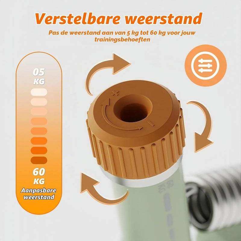Bild im Galerie-Viewer laden, Handtrainerset 5-delig met verstelbare weerstand van 5 tot 60 kg en herhalingsteller voor handen vingers en onderarmen – griptrainer – knijpkrachttrainer - happygetfit.com

